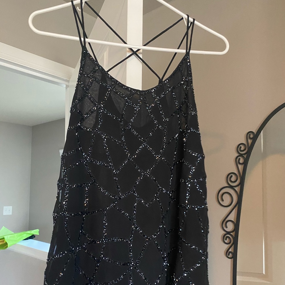 NWT Buckle criss cross sequin top size small
